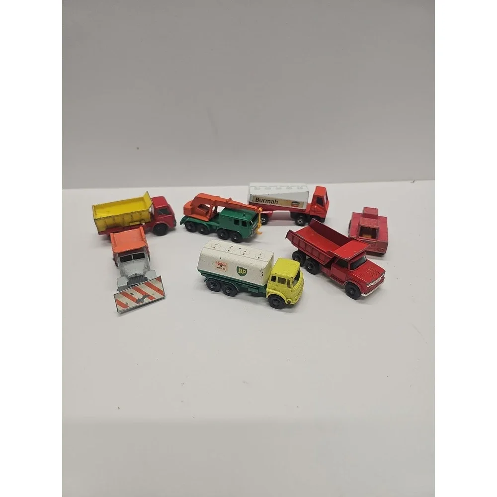 Matchbox Lesney Vintage  Job Lot Crane #30-BP #25-Dump Truck #48 Snow Plow #16